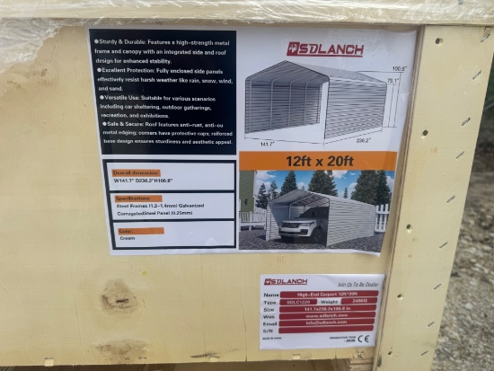 High-End Fully Enclosed Steel Shelter 12ftx20ft