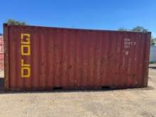 Red 20' Shipping Container (8727)