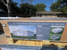 40'W x 36'L Metal Shipping Container Roof Kit - Fully Enclosed
