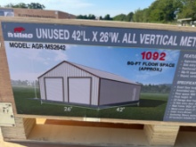 26' W x 42'L Double Garage Metal Barn Shed
