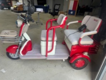 Red Electric 3 Wheeler Golf Cart