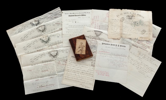 1864 Dated Civil War Diary and Ephemera