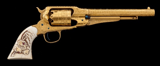 Gold-Pltd Remington NM Army Perc. Revolver