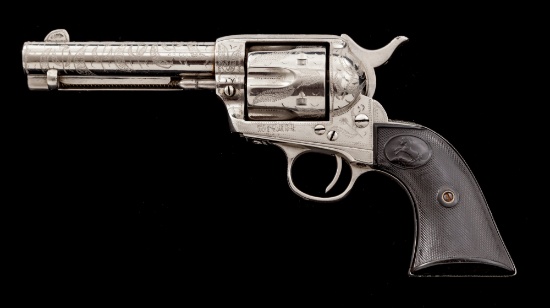 Border Engraved Colt Single Action Army Revolver