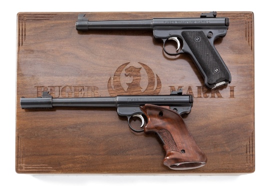 Cased Set of Two (2) Ruger MK I Semi-Auto Pistols