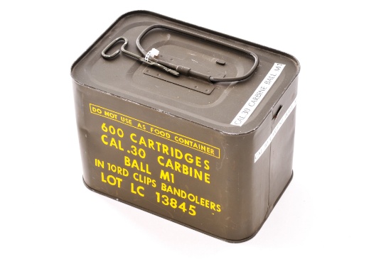 Sealed 600 Rd. Spam Can of .30 M1 Carb. Ammo