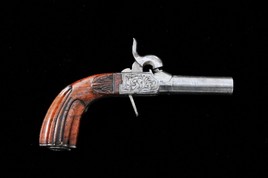 Antique Belgian Screw-Barrel Pistol