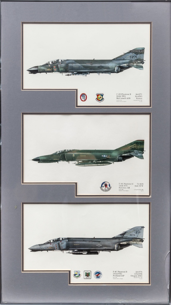 Lot of 2 Framed Sets of Phantom II Prints