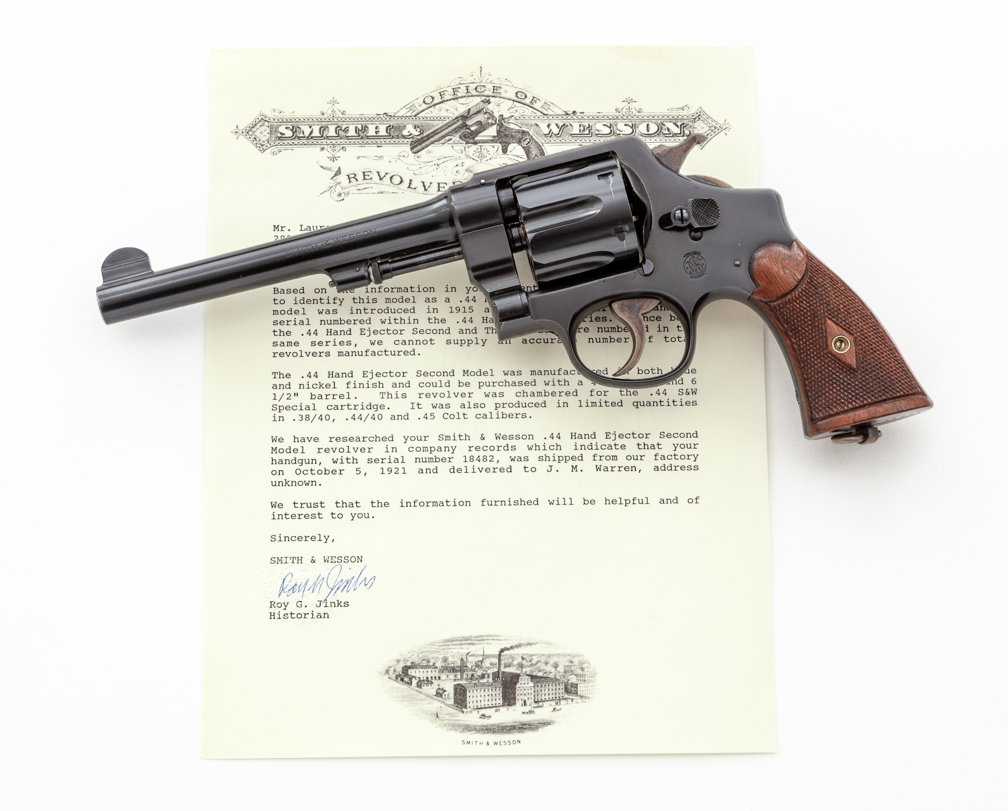 Smith & Wesson S&W .44 DA 1st Model (Factory Refinished), Blue 6