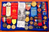 Lot of 19 GAR Encampment Ribbons and Medals