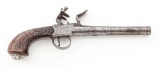 English Flintlock Screw-Barrel Pistol, by Bunney