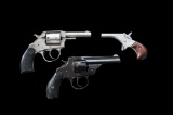 Lot of 3 Antique Handguns: I.Johnson, O.Smith, Gem