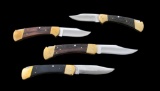 Lot of 4 Buck 110 & 112 Folding Knives