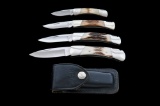 Lot of 4 Stag Handled Buck Knives