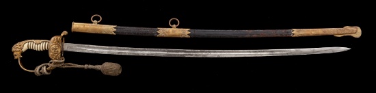 WWII German Naval Officer's Lion's Head Sword