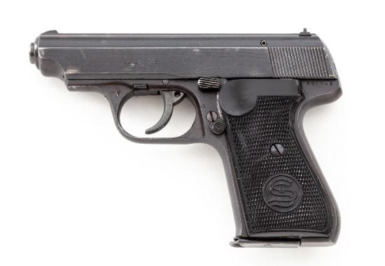 WWII German Police marked Sauer 38H Semi-Automatic Pistol