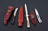 Lot of 3 Custom Fixed Blade Knives