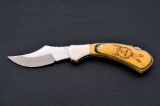Nicely Made Custom Folding Knife with Scrimshaw