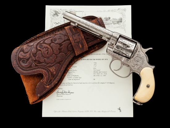 Engraved Colt Model 1878 Double Action Frontier Revolver