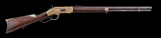 Outstanding Nimschke Style Engraved Winchester 1866 Lever Action Rifle