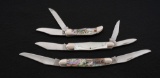 Lot of 3 Ltd. Ed. Case ''Mother of Pearl'' Knives