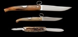 Lot of 3 Knives, by French maker Jacques Mongin