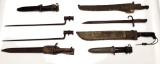 Lot of Seven (7) Bayonets & Machete