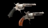 Lot of 2 Antique European Pinfire Revolvers