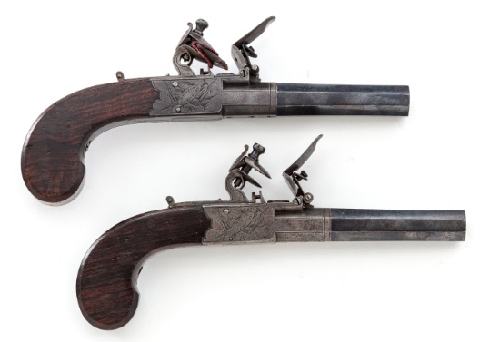 Pair of Edgson Flintlock Belt Pistols