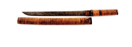 Antique Japanese Wakizashi, in Samurai Aikuchi Mounts