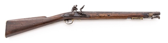 Antique European Single Shot Flintlock Military Carbine