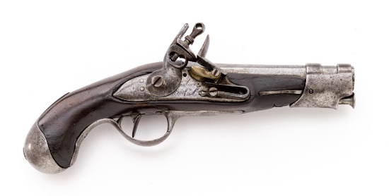 Antique French Model An IX Gendarmerie Large-Bore Flintlock Belt Pistol
