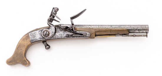 Antique Scottish Regulation Pattern All-Metal Highland Regimental Flintlock Belt Pistol