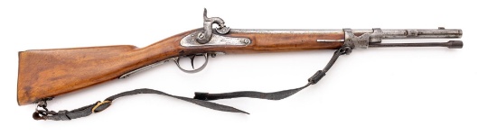 Civil War-Era European (Likely Belgian) Percussion Carbine or Short Rifle, with Sling