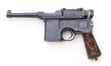 Custom Mauser Red 9 Bolo Broomhandle Semi-Automatic Pistol