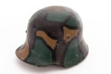 WW1 German Army M16/17 Camouflaged Steel Helmet
