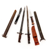 Group of Four (4) Edged Weapons from WWI and WWII