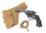 British Webley Mark IV Double Action Revolver, with Holster and Lanyard