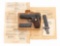Mint U.S. Property Marked Colt M1903 Semi-Automatic Pistol, with Box and Period Documentation