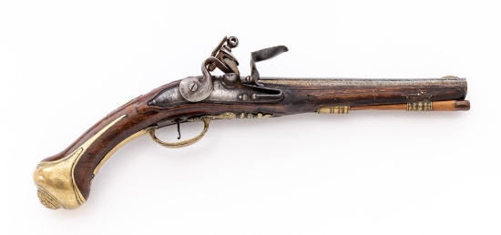 Unmarked Early European Horse-size Flintlock Pistol,