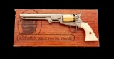 Cabela?s M.1851 Navy Brass Frame Deluxe Nickel/Gold Engraved Black Powder Perc. Revolver, by Pietta