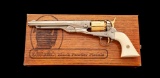Cabela's M.1860 Army Brass Frame Deluxe Nickel/Gold Engraved Black Powder Perc. Revolver, by Pietta