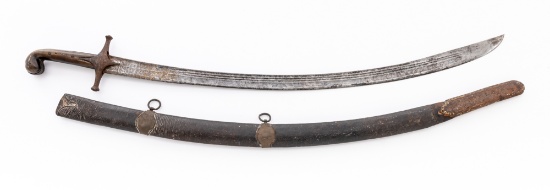 Indo-Persian Shamshir Sword and Scabbard