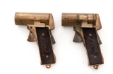 Lot of Two (2) Original U.S. WWII Brass Model M2 Pyrotechnic Pistols, by Int'l Flare-Signal Co.