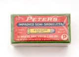 Desirable 1925 Vintage Box of Peters .32-20 Improved Semi-Smokeless Cartridges