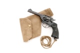 British Webley Mark IV Double Action Revolver, with Lanyard and Holster
