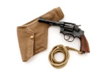 British Issue Smith & Wesson Victory Model Double Action Revolver, with Holster and Lanyard