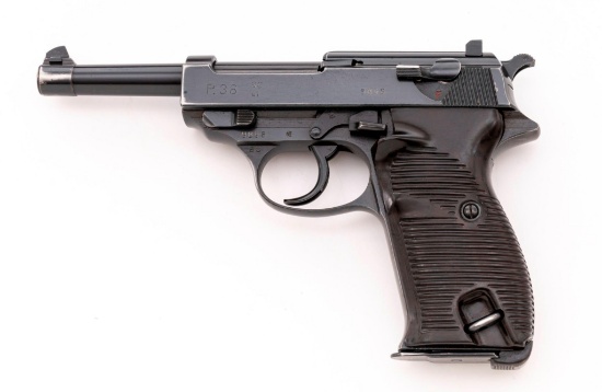 First Variation WWII German Walther ac-41 P.38 Semi-Automatic Pistol with Matching Magazine