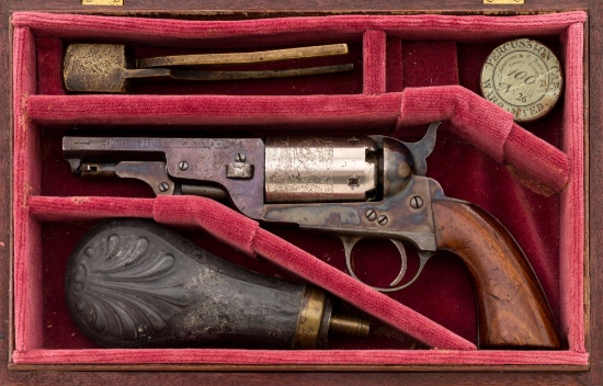 Period German "Brooklyn Bridge" Copy of a Colt Model 1849 Revolver, Cased with Accoutrements