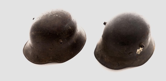Lot of Two (2) M-16/18 German Transitional Helmets